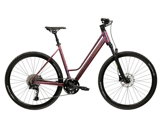 Bicicleta Trekking Kross Evado C500 28 inch maro / aurie Shimano Cues