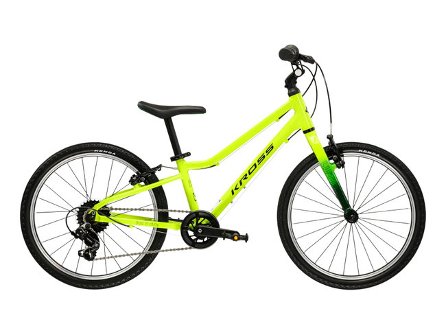 Bicicleta Copii Kross Liftie 20 20 inch verde lime / neagra Shimano Tourney