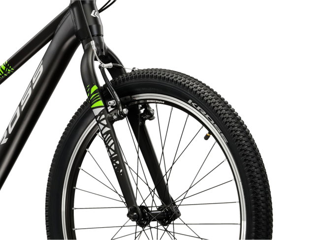 Bicicleta Copii Kross Level JR 24 24 inch neagra / argintie Shimano Tourney