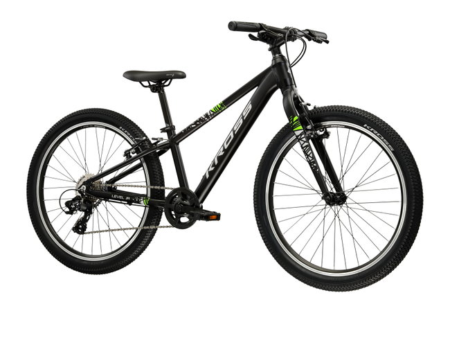 Bicicleta Copii Kross Level JR 24 24 inch neagra / argintie Shimano Tourney