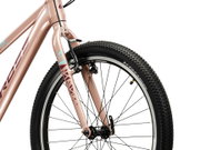 Bicicleta Copii Kross Level JR 24 24 inch roz / aurie / visinie Shimano Tourney
