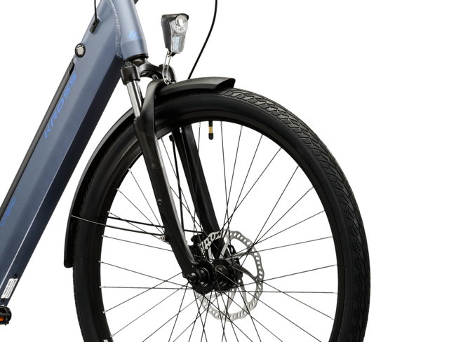 Bicicleta Electrica City Kross Sentio Hybrid 2.0 ECO 28 inch gri inchis / bleumarin Shimano Tourney