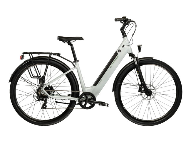 Bicicleta Electrica City Kross Sentio Hybrid 2.0 ECO 28 inch verde salvie / verde Shimano Tourney