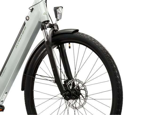 Bicicleta Electrica City Kross Sentio Hybrid 2.0 ECO 28 inch verde salvie / verde Shimano Tourney