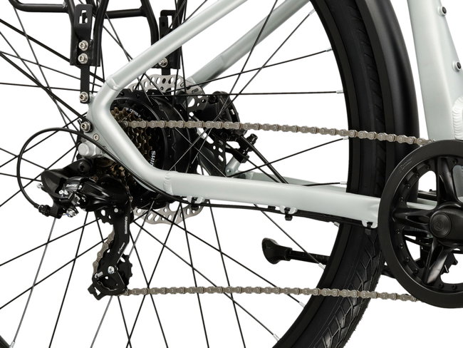 Bicicleta Electrica City Kross Sentio Hybrid 2.0 ECO 28 inch verde salvie / verde Shimano Tourney