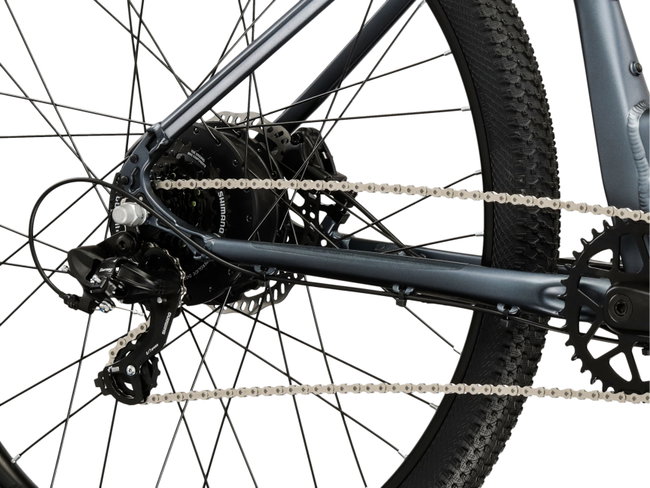 Bicicleta Electrica MTB Kross Solar Boost 1.0 LS 29 inch grafit / argintie Shimano Tourney