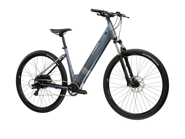Bicicleta Electrica MTB Kross Solar Boost 1.0 LS 29 inch grafit / argintie Shimano Tourney