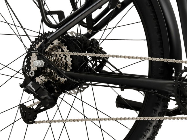 Bicicleta Electrica MTB Kross Solar Boost 2.0 SUV 29 inch neagra / argintie Shimano