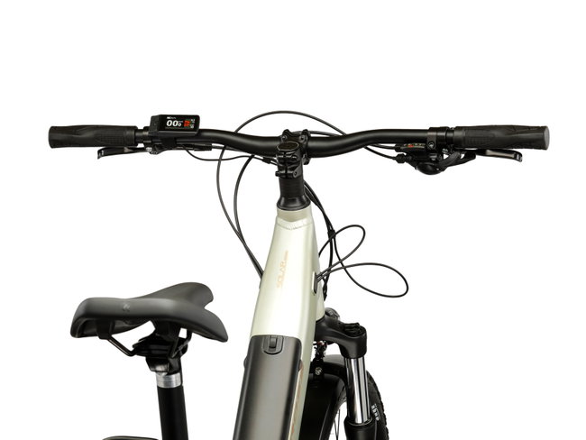 Bicicleta Electrica MTB Kross Solar Boost 2.0 SUV LS 29 inch argintie / aramie Shimano