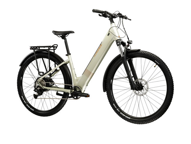 Bicicleta Electrica MTB Kross Solar Boost 2.0 SUV LS 29 inch argintie / aramie Shimano