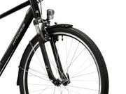 Bicicleta Urban Kross Trans T100 28 inch neagra / argintie Shimano Altus