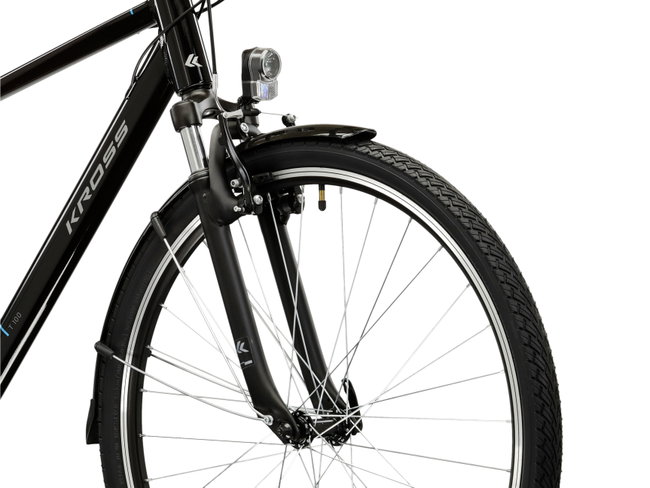 Bicicleta Urban Kross Trans T100 28 inch neagra / argintie Shimano Altus