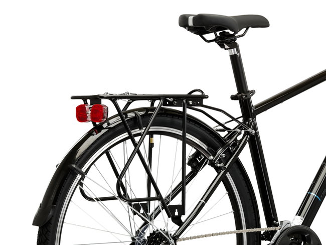 Bicicleta Urban Kross Trans T100 28 inch neagra / argintie Shimano Altus