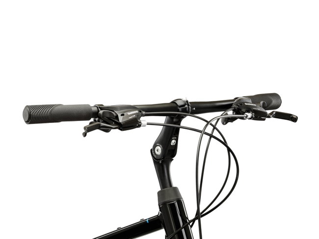 Bicicleta Urban Kross Trans T100 28 inch neagra / argintie Shimano Altus