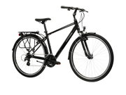 Bicicleta Urban Kross Trans T100 28 inch neagra / argintie Shimano Altus