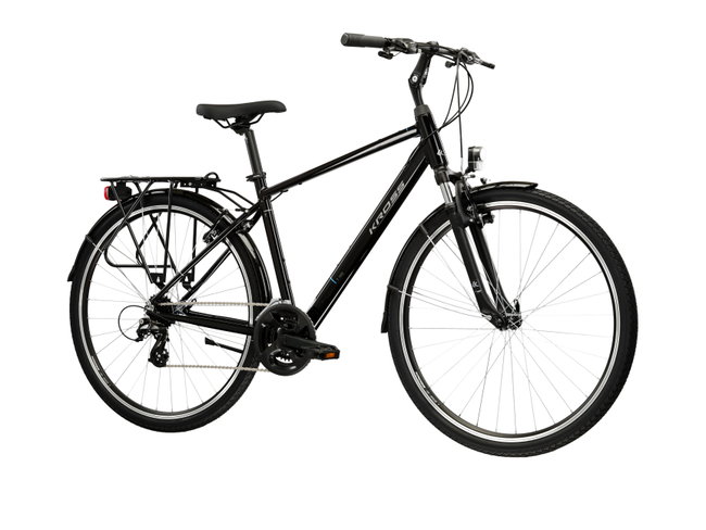 Bicicleta Urban Kross Trans T100 28 inch neagra / argintie Shimano Altus