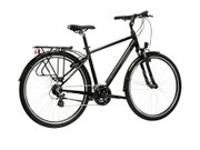 Bicicleta Urban Kross Trans T100 28 inch neagra / argintie Shimano Altus