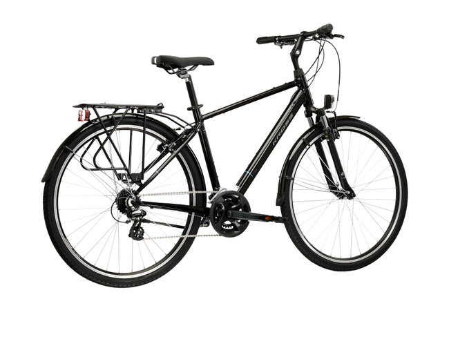 Bicicleta Urban Kross Trans T100 28 inch neagra / argintie Shimano Altus