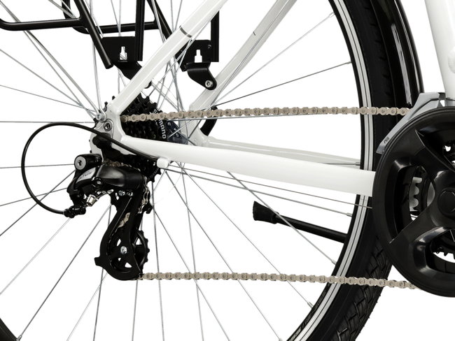 Bicicleta Urban Kross Trans T100 28 inch alba / grafit Shimano Altus