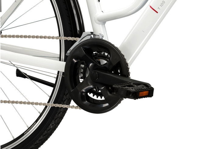 Bicicleta Urban Kross Trans T100 28 inch alba / grafit Shimano Altus