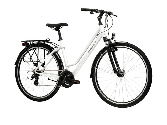 Bicicleta Urban Kross Trans T100 28 inch alba / grafit Shimano Altus