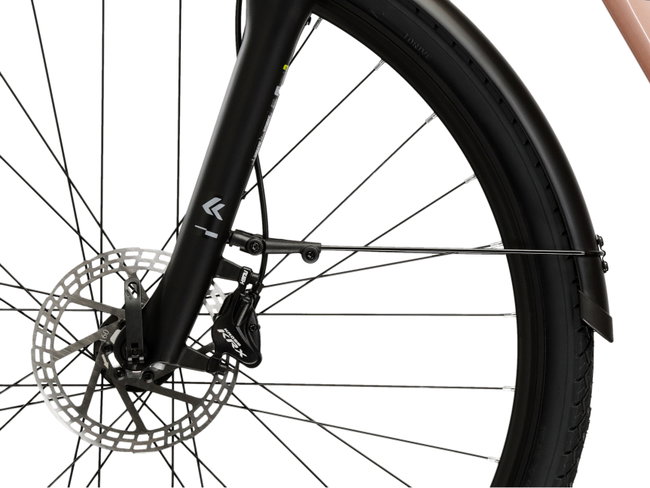 Bicicleta Urban Kross Trans T200 28 inch roz / aurie / grafit Shimano Altus