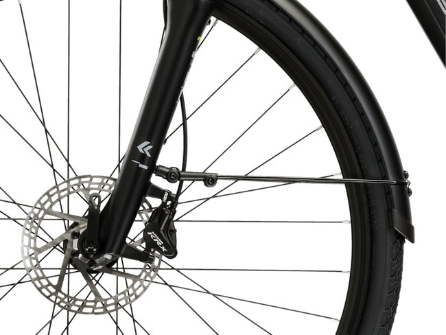 Bicicleta Urban Kross Trans T200 28 inch neagra / grafit Shimano Altus