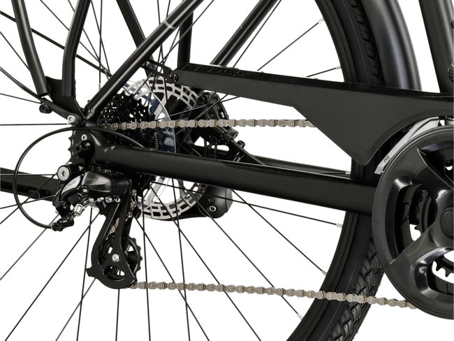 Bicicleta Urban Kross Trans T200 28 inch neagra / grafit Shimano Altus