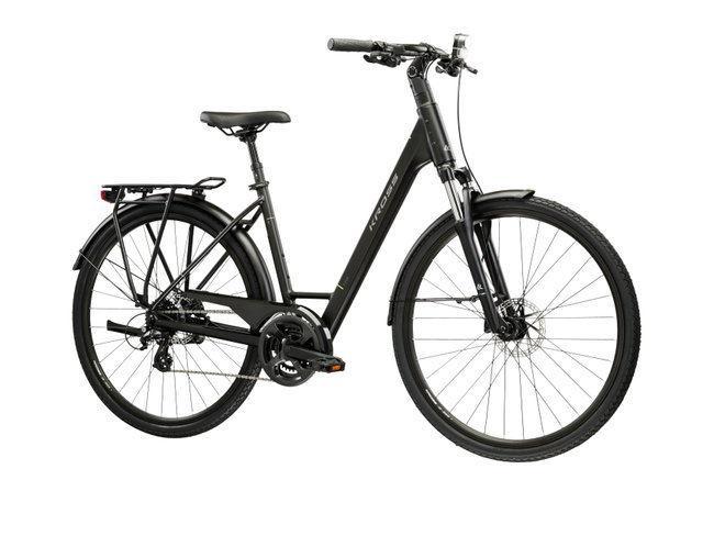 Bicicleta Urban Kross Trans T200 28 inch neagra / grafit Shimano Altus