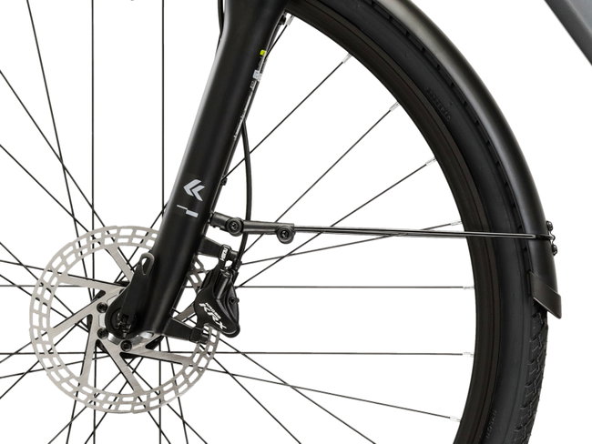 Bicicleta Urban Kross Trans T200 28 inch grafit / argintie Shimano Altus