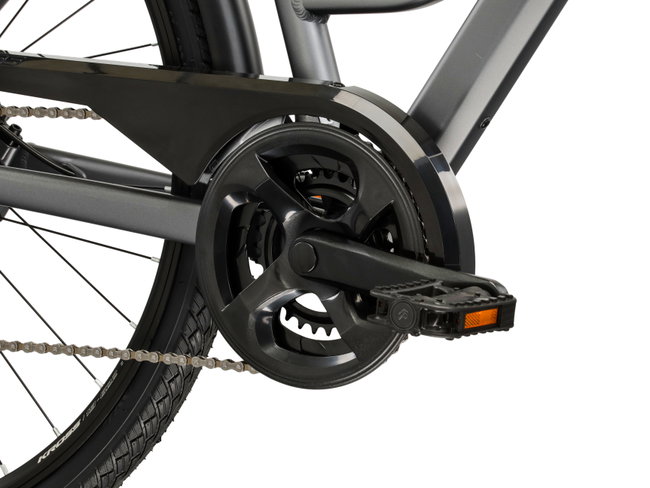 Bicicleta Urban Kross Trans T200 28 inch grafit / argintie Shimano Altus
