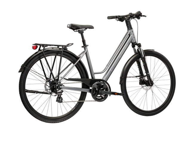 Bicicleta Urban Kross Trans T200 28 inch grafit / argintie Shimano Altus