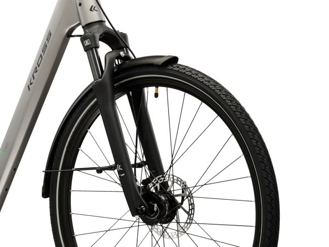 Bicicleta Urban Kross Trans T300 28 inch gri / neagra Shimano Cues
