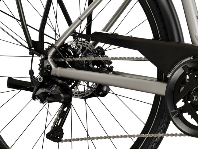 Bicicleta Urban Kross Trans T300 28 inch gri / neagra Shimano Cues