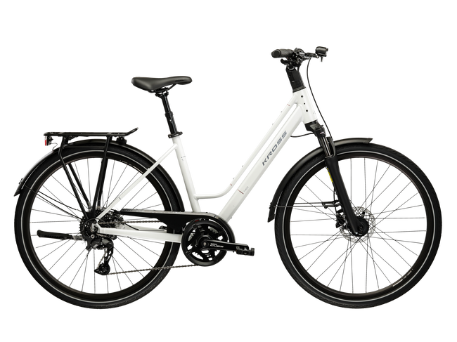Bicicleta Urban Kross Trans T400 28 inch perla / grafit Shimano Cues