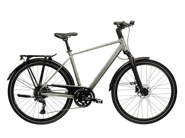 Bicicleta Urban Kross Trans T400 28 inch verde / argintie Shimano Cues