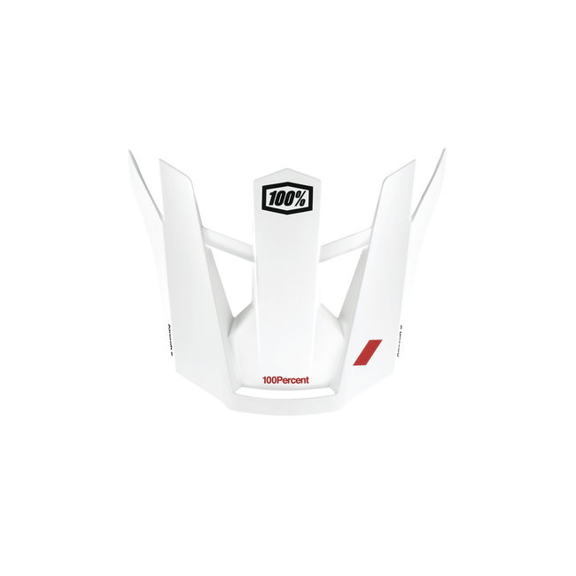 Vizor cască 100% Aircraft 2 Replacement Visor w/Snap - roșu/alb