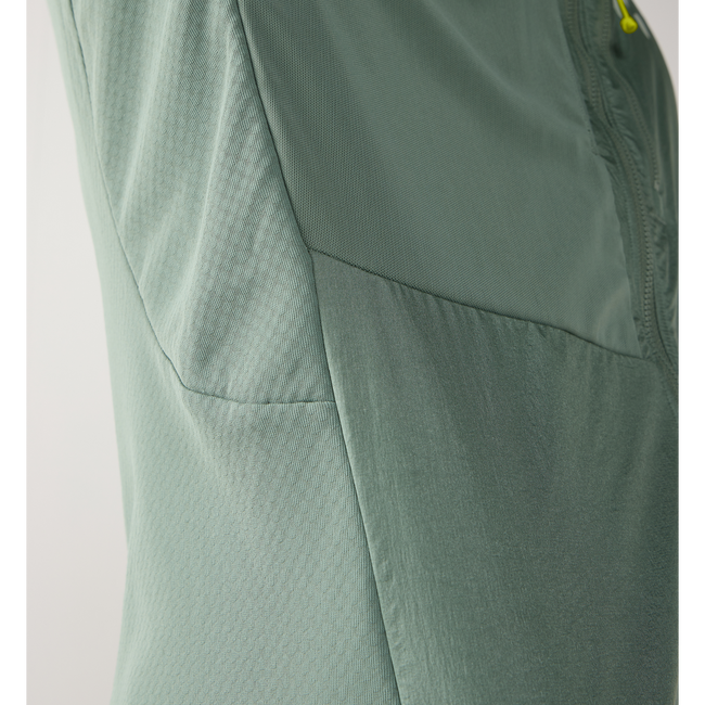 Haglöfs Nallo Touring Hybrid Mid – Geacă strat intermediar hibridă pentru tură de schi - Verde Chlorophyll Green