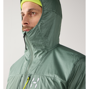 Haglöfs Nallo Touring Hybrid Mid – Geacă strat intermediar hibridă pentru tură de schi - Verde Chlorophyll Green