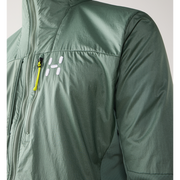 Haglöfs Nallo Touring Hybrid Mid – Geacă strat intermediar hibridă pentru tură de schi - Verde Chlorophyll Green
