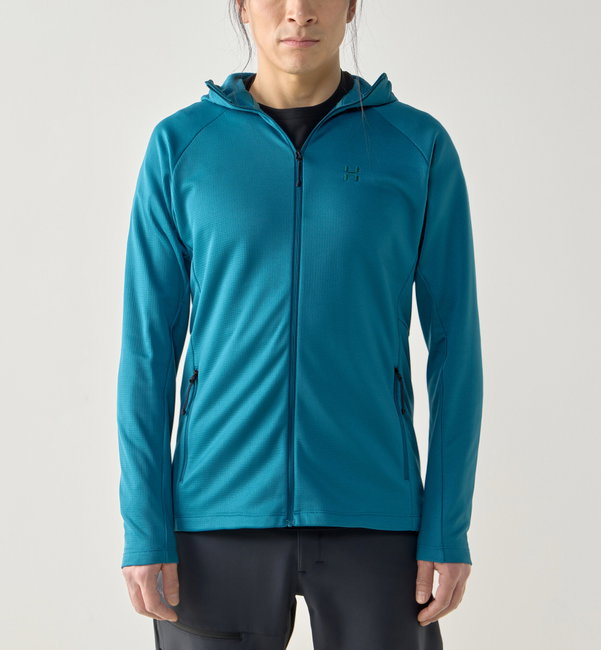 Haglöfs Korp Mid Hood – Hanorac fleece de strat mediu - Verde Deep Teal