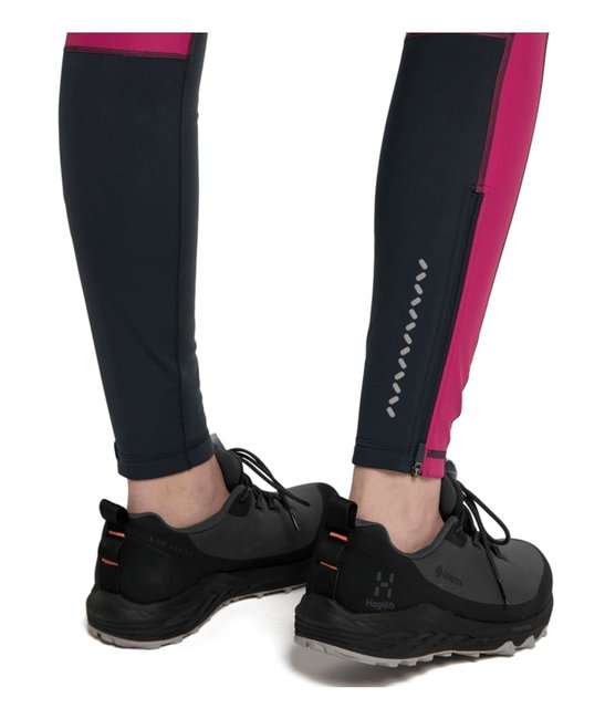 Haglöfs L.I.M Winter Tights W – Colanți compresivi de iarnă - Gri închis/roz