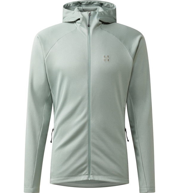 Haglöfs Korp Mid Hood – Hanorac fleece de strat mediu - Verde deschis Dew Green