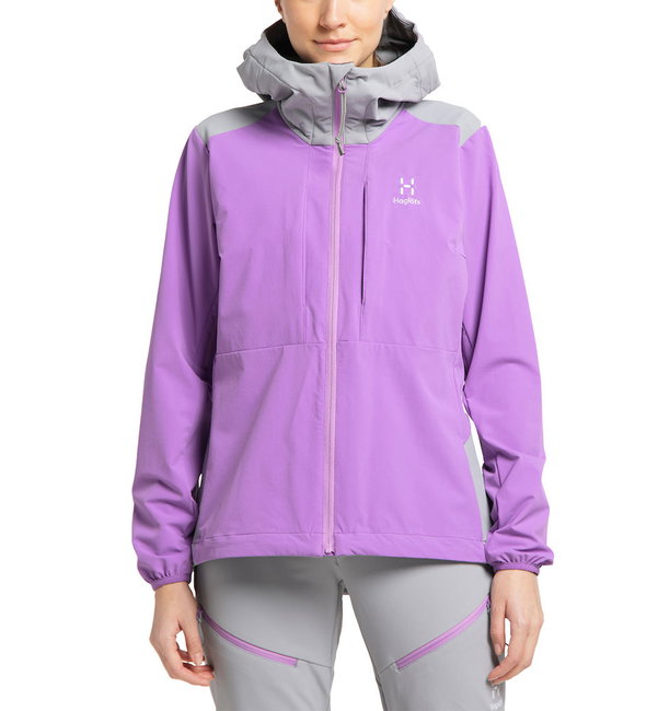 Haglöfs Discover Touring Jacket W – Jachetă softshell pentru ture de schi - Mov/gri