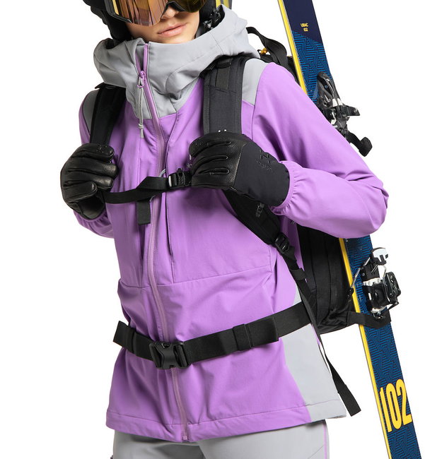 Haglöfs Discover Touring Jacket W – Jachetă softshell pentru ture de schi - Mov/gri