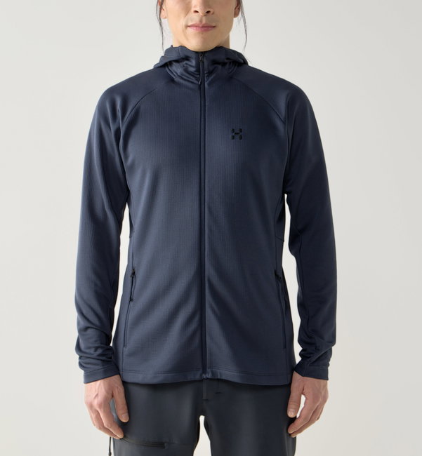 Haglöfs Korp Mid Hood – Hanorac fleece de strat mediu - Albastru închis Tarn Blue