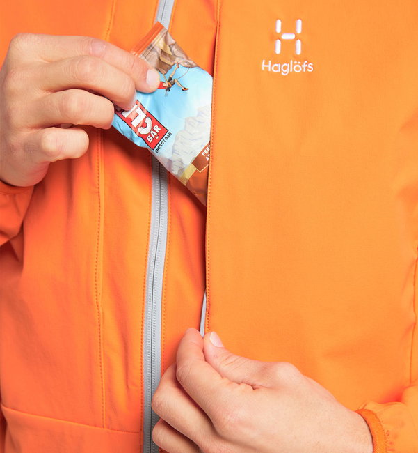 Haglöfs Discover Touring Jacket – Jachetă softshell pentru ture de schi - Portocaliu/gri