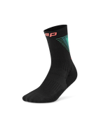 Șosete compresie CEP Run Edition Halo Mid Cut W - negru/verde | alergare