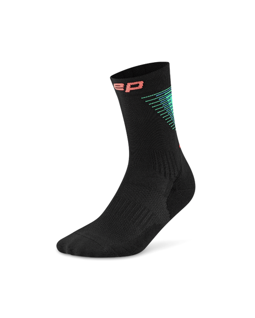 Șosete compresie CEP Run Edition Halo Mid Cut W - negru/verde | alergare