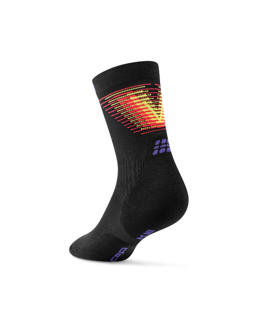 Șosete compresie CEP Run Edition Halo Mid Cut - negru/roșu | alergare
